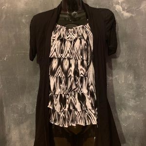 IZ Byer Top with Attached Cardigan